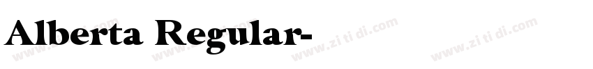 Alberta Regular字体转换
